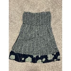 Vintage Abercrombie & Fitch Womens Tube Top Medium Blue Floral Smocked Fairy Y2K